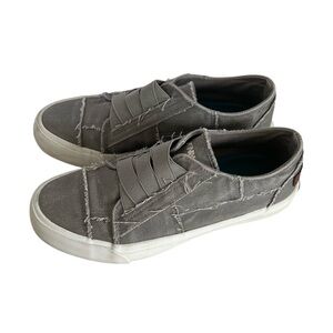 JENN ARDOR Low-Top Unlaced Tennis Canvas Sneakers Grey Pull On Women’s Size 6